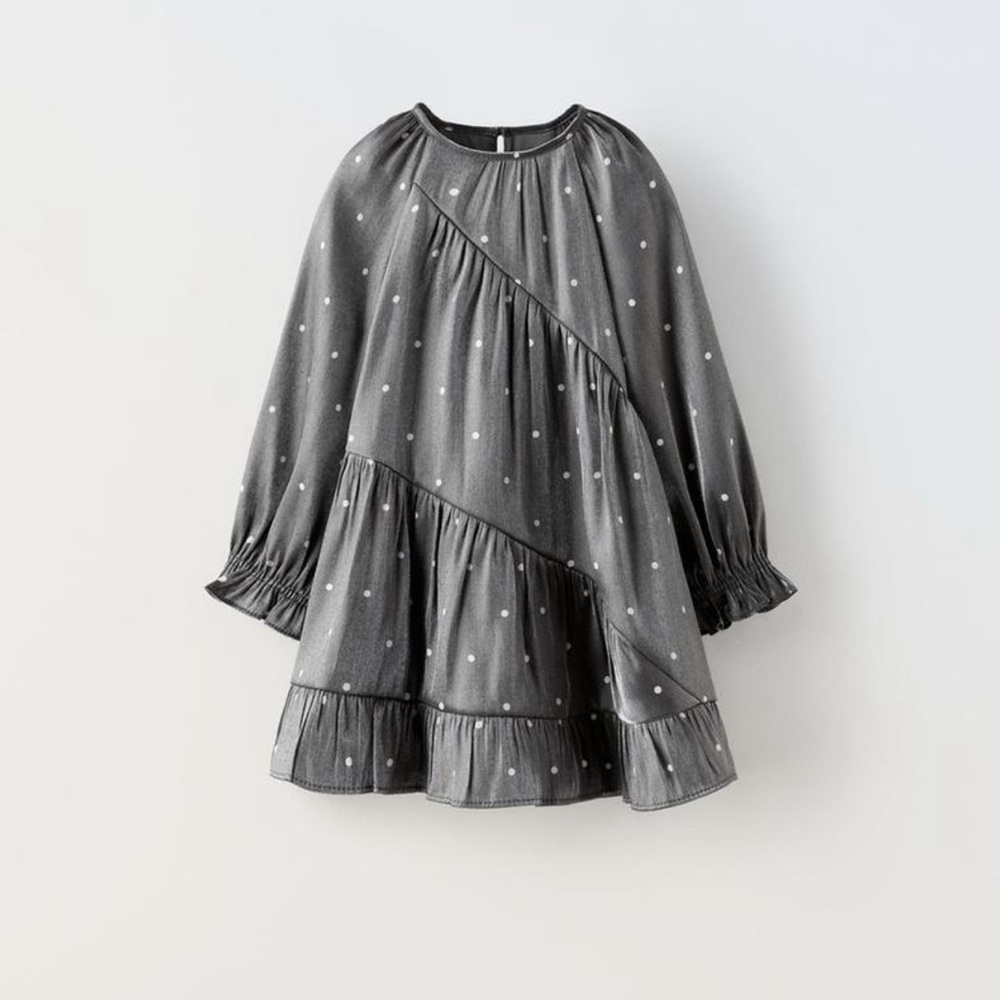 Zara Shimmery Polka Dot Dress Sz 9-12mo